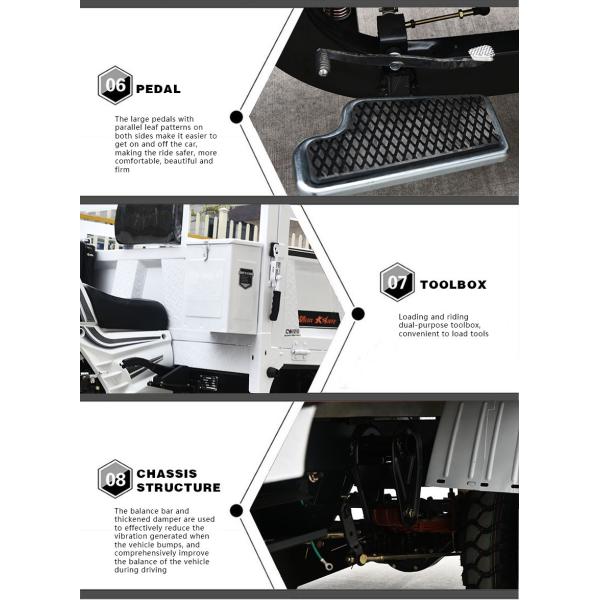 Adult 150cc Gasoline Heavy Duty Five Wheels Cargo Tricycle with Maximum Speed 50-70Km/h