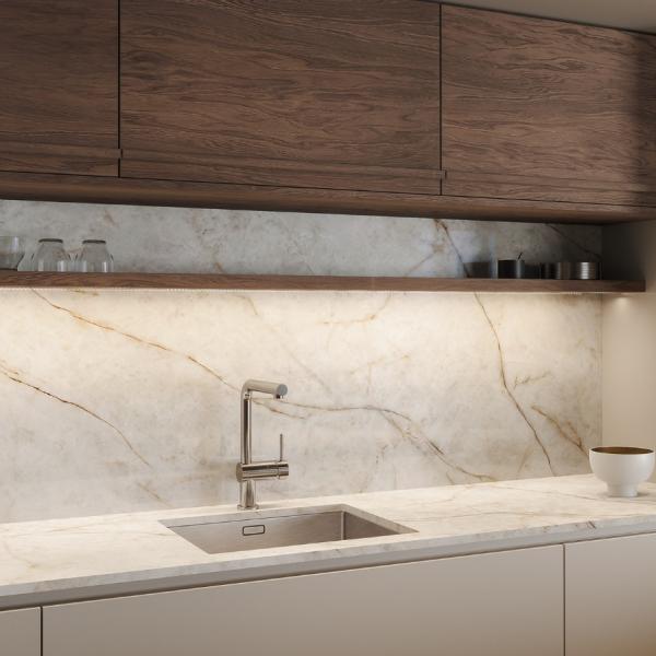 Classic Wood Kitchen Cabinet Affordable Price Customized Wood Grain Villa Kitchen Cabinet