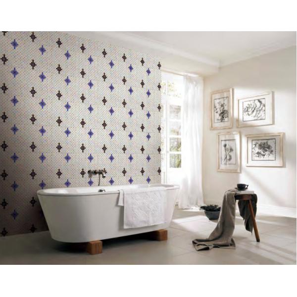 Wall decoration bathroom mosaic design recycled glass mosaic pattern