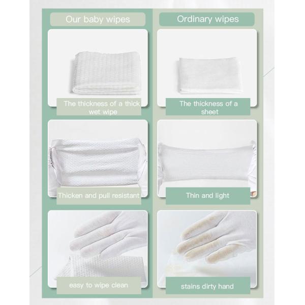 Household Alcohol Free 80pcs Baby Wet Wipes For Sensitive Skin