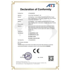 Hunan Hifuly Technology Co., Ltd. Certifications