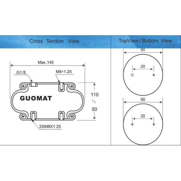 SP1B04/SP 1B 04/SP 1 B 04 Phoenix Air Spring Rubber Single Convoluted G1/8 Air Inlet