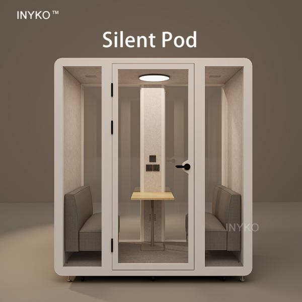 A Soundproof Booth And Log Cabin By The Acoustic Booth For The Sleeping Meeting Reading Pod