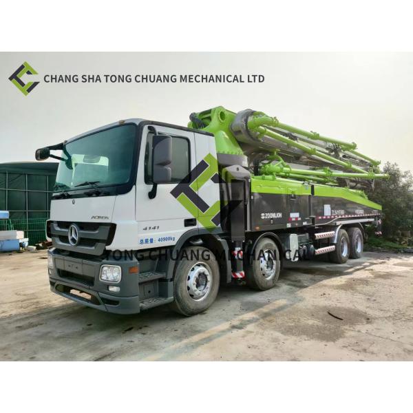 In 2014 Zoomlion Mercedes Benz Chassis Concrete Pump Truck 52 Meters 6 Cylinder 6 Rod