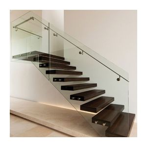 Cheap Luxury Modern Home Design Wooden Floating Staircase Customized Straight wholesale