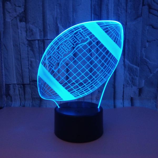 Football colorful 3d LED USB night light small table lamp Touch remote control colorful 3D night light