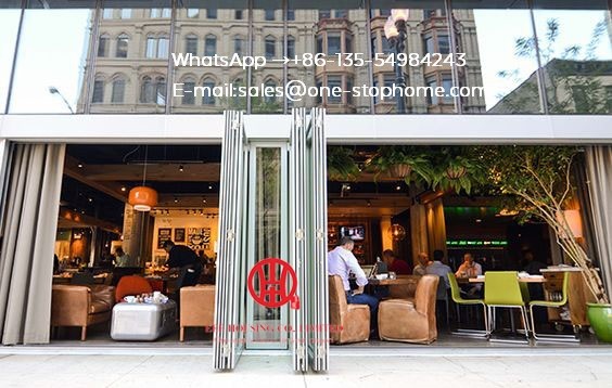 Sound Reduction aluminum bi-folding door,Exterior Accordion Customised