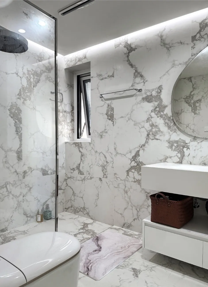 Marble Effect Porcelain Tile 600x600 Glazed Vitrified Tiles Floor Tiles Room Modern Glossy Europe Matt Cararra White