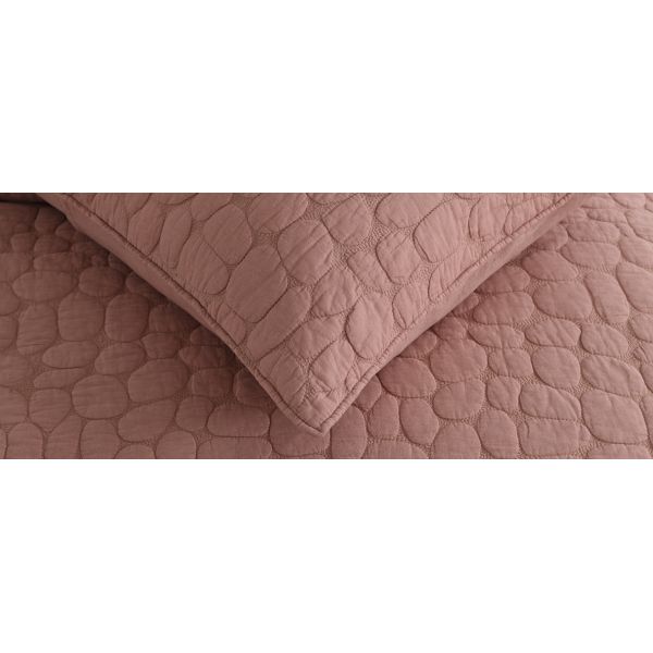 100% Cotton Quilt Set with Cobblestone Pattern, Cozy Lightweight Stitching Decorative Bedding Cover