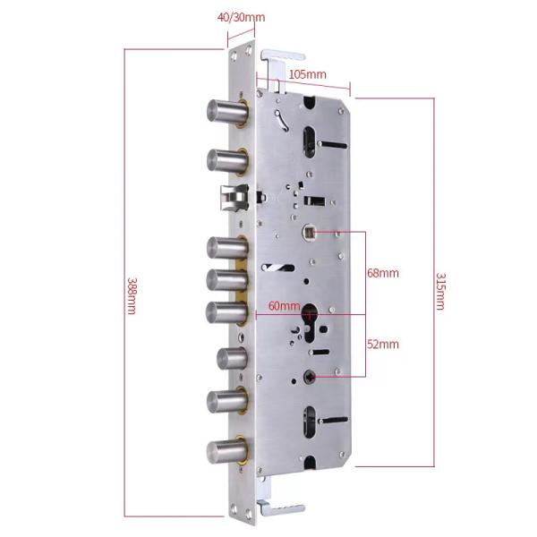 Stainless Steel Smart Door Lock Body for Bathroom Wooden Sliding Door Accessories Screws