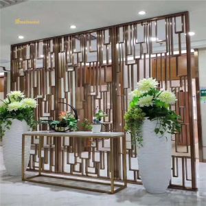 Cheap Ss304 Stainless Steel Art Deco Room Divider In Rooms Hall wholesale