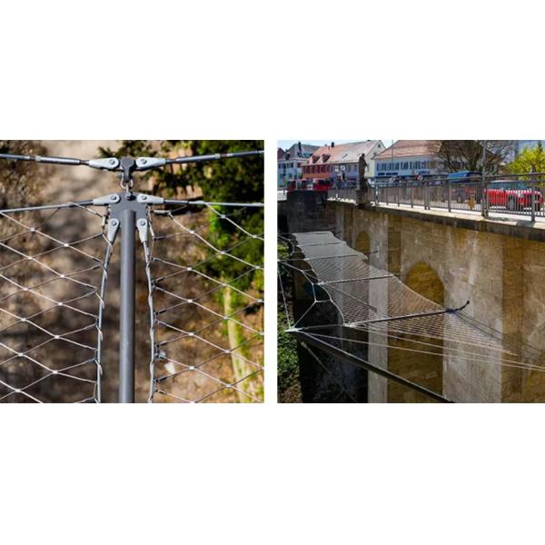 Ferrule Type 100 Meter Length Stainless Steel Wire Rope Mesh For Fall Protection