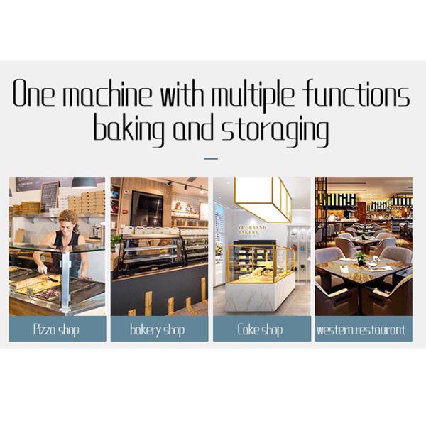 1.2mm Commercial Bakery Kitchen Equipment Touch Screen Oven With Cabinet 8 Trays