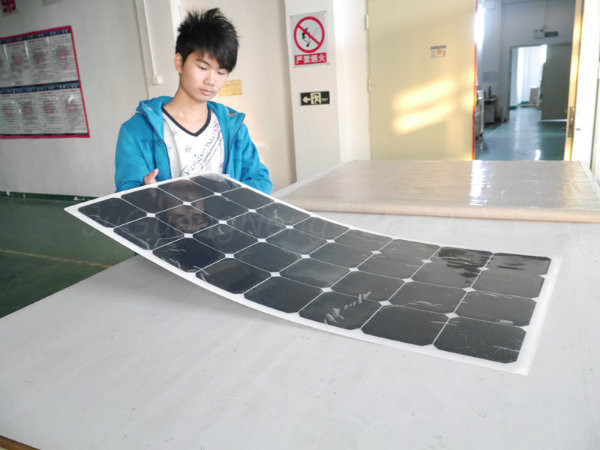 100w/110w/120w semi flexible solar panel / solar panel bendable 30 degree make in china for sale