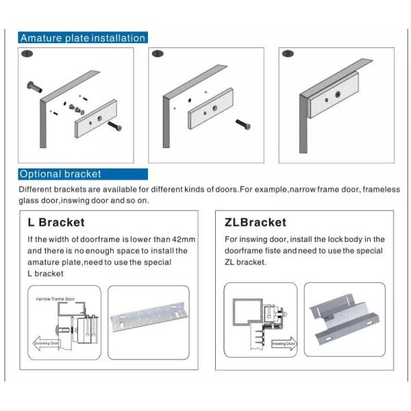 280kg L Shape Bracket Electronic Magnetic Lock