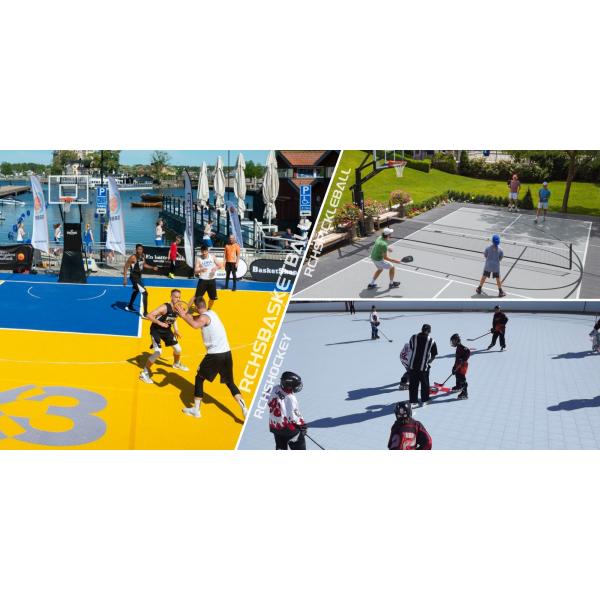 Pvc Volleyball Roller Skating Playground Sports Floor Tiles Outdoor Basketball Court Flooring