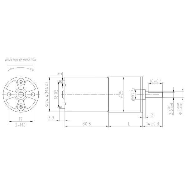 Zinc Alloy Housing 25mm Diameter 6v 12v 24v 1N.M Rf370 Brushes Micro Dc Gear Motor For Grill
