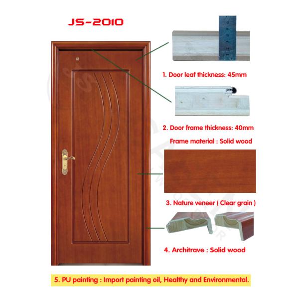 Latest european style entry doors design teak solid wood exterior doors