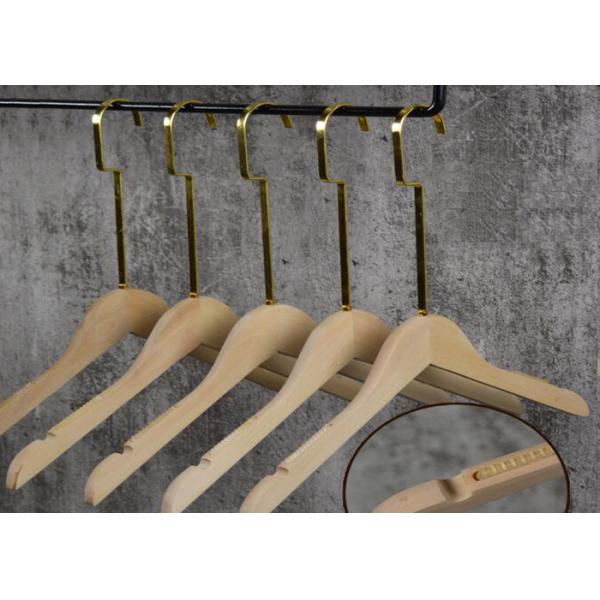 Quality Customized Luxury Wooden Garment Hangers , Heavy Duty Flat Wooden Hangers for sale