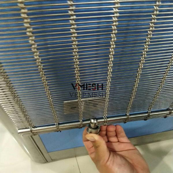 Decorative Stainless Steel Cable Rod Woven Metal Wire Mesh For Facade Curtain