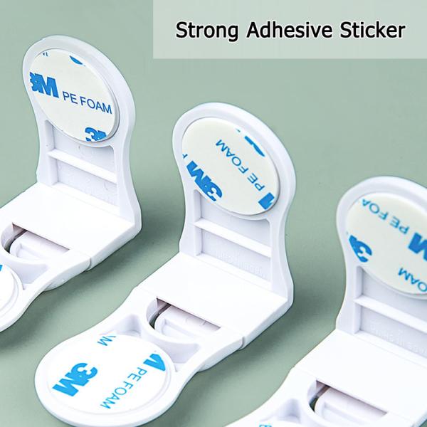 Self Adhesive Baby Safety Lock Plastic L Shape Cabinet Drawer Latches ABS