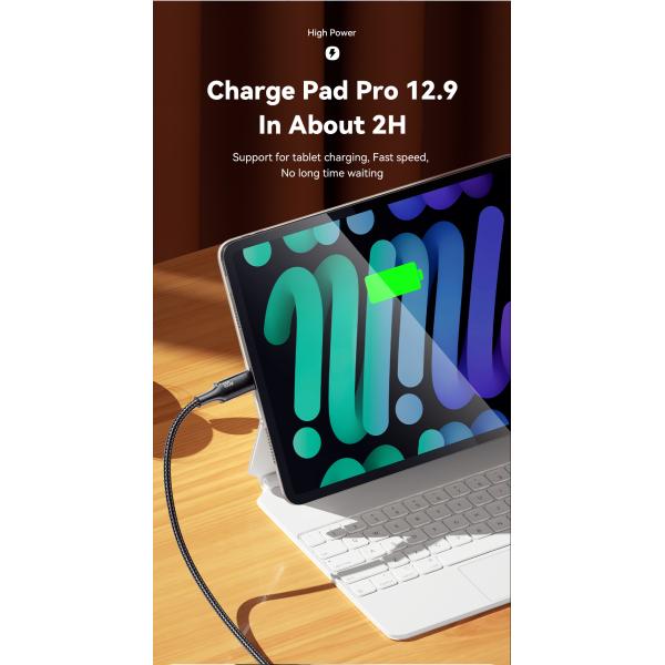 ESSAGER ES-X45 USB C to C Fast Charging Cable PD 100W 5A 1m 2m 3m