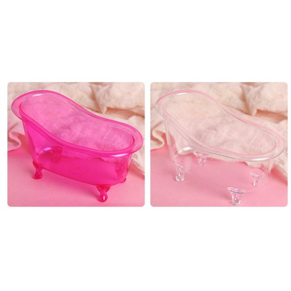 Anti Water Mini Plastic Bathtub Container Smooth Makeup Brush Container