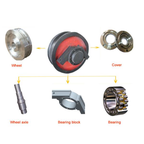 600*150 Double Beam Crane Trolley Wheels Set Multi Specification Available