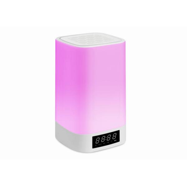 Quality Adjustable Color LED Light Bluetooth Speaker Alarm Clock 6 In One Super Multifunction for sale