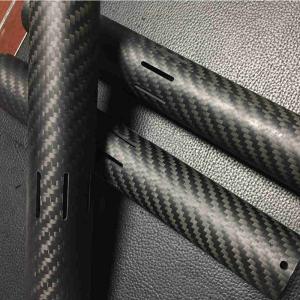 Cheap 3K Plain Round Carbon Fiber Tube Roll Wrapped For RC Airplane wholesale