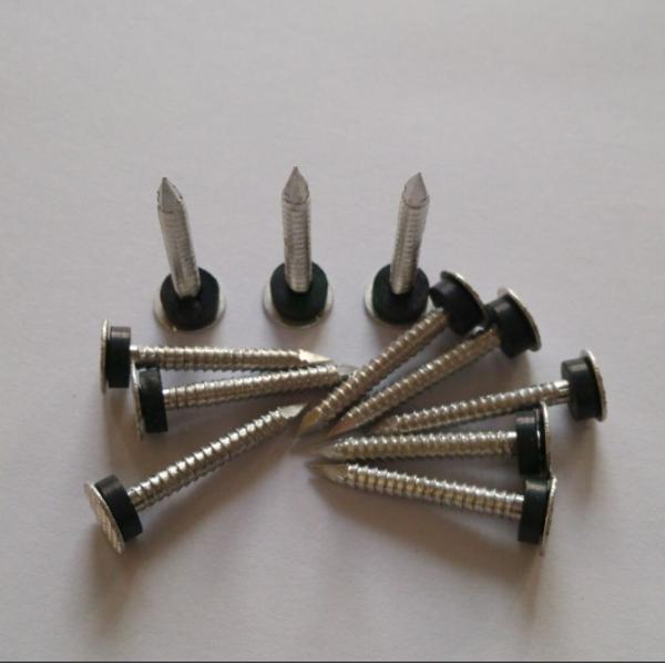 OEM 2.8 X 40MM Aluminium Roofing Nails , Flat Head Ring Shank Nails