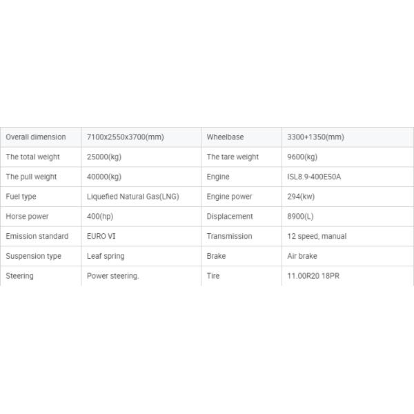 6x4 400hp Dongfeng Diesel Tractor Truck 40 Ton Tow Capability Euro 6 Manual Left Steering