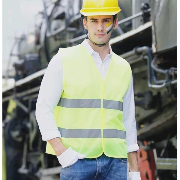 Glistening Safety Reflective Jacket , Security Safety Vest Warning Loop Closed