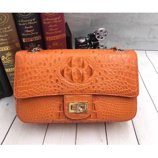 Genuine Crocodile Skin Lady Flap Purse Female Single Cross Shoulder Bag Real Alligator Leather Women's Messenger Bag