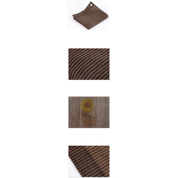 Length 30m 460gsm Brown Pool Garden Sun Shade Cloth With 9 Grommets