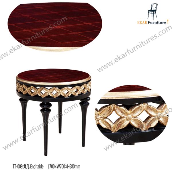 Hand carved furniture moroccan end table small round coffee table TT-009