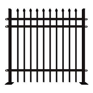 China Black Metal Steel Picket Fence on sale