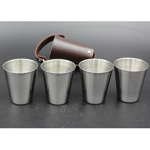 High Grade Metal Wine Cup Pu Skin Pat For Men European Style Logo Printable