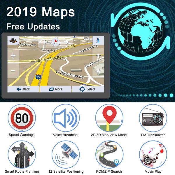 ROM8GB Dashboard Camera Front And Rear GPS Navigation For Truck