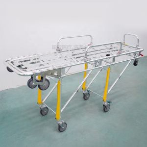 Aluminum Alloy Foldable Ambulance Stretcher Orange Surgical Stretcher