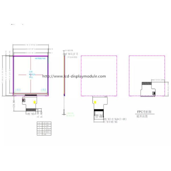 480x480 RGB SPI Interface Square TFT Display LCD Screen For Smart Home