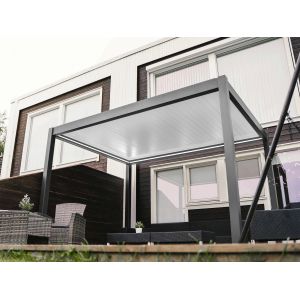 China Modern Automatic Patio Gazebo Aluminium Louvered Pergola Waterproof on sale