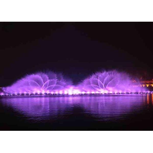 Customized Water Shapes Music Dancing Fountain Show With 2 Years Guaranty
