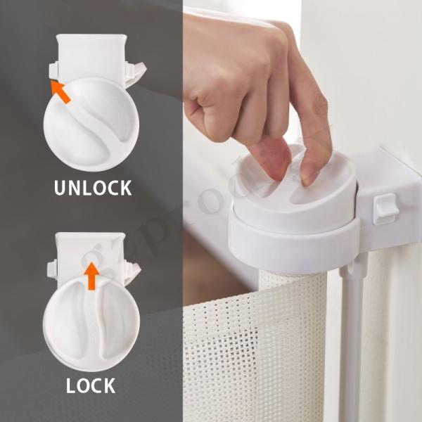 Prodigy Printable Mesh Retractable Baby Gate 71 Inch Alu Alloy Material