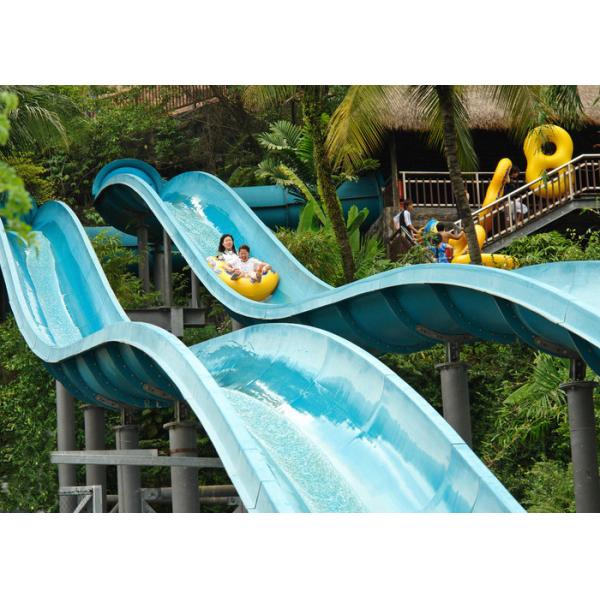 Custom Speed Slide Outdoor Commercial Water Park Equipments Fiberglass Slides For Adult
