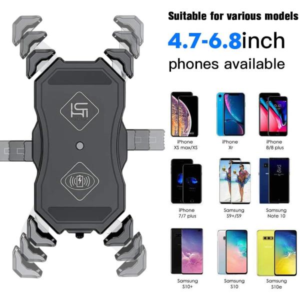 Motorcycle 360 rotation Qi 1.5A 15W Wireless Phone Charger