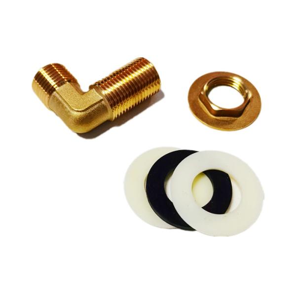 Lead Free 90 Degree Brass Elbow With 1/2″ BSP Wide Flange Brass Tap Back Nuts