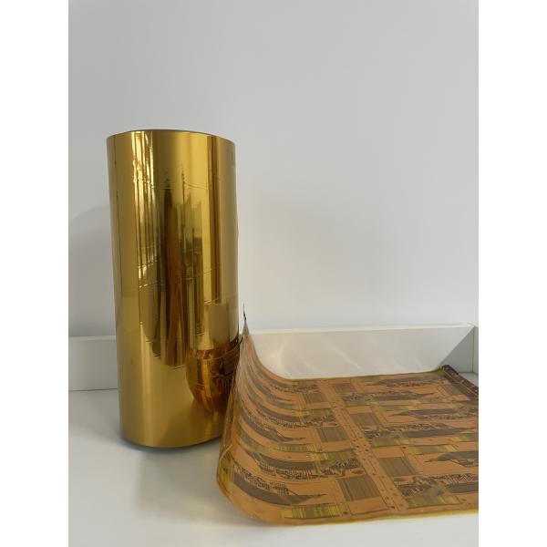 RoHS General Copper Clad Polyimide Film Roll Yellow For Adhesive Tapes Heat Resistance