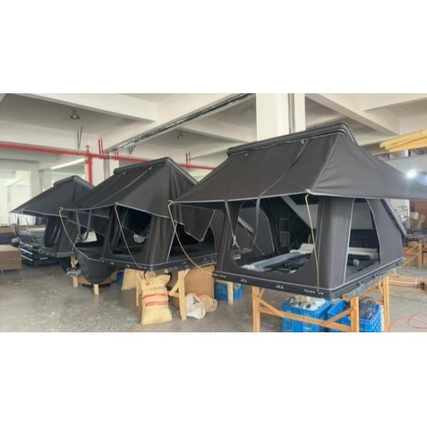 Durable Waterproof Aluminum Rooftop Tent With Grey Black Color