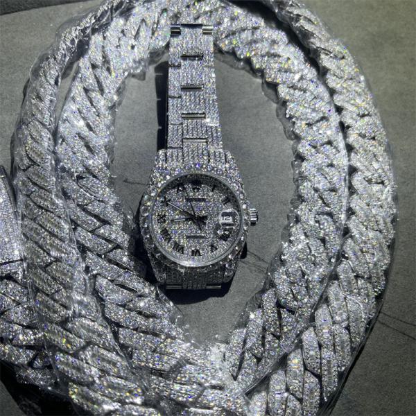 31mm Quartz Diamond Watch 31 Carats Rolex Diamond Watch For Women